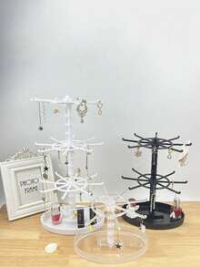 Multi-Layer Stall Display Rack; Rotating Jewelry Rack; Earring Rack; Hanging Jewelry Headband Storage Rack; Keychain Hanging Rack. - Multicolor - View 3