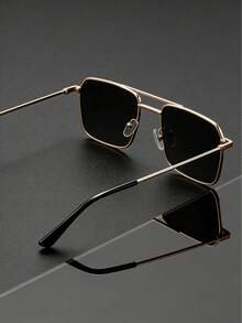 Gafas de hombre con montura cuadrada retro, patillas delgadas, adecuadas para negocios, uso casual y transporte urbano - Multicolor - Ver 6