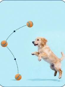 1 Stück elastischer Hundeball - reinigt Zähne, wasserdicht, geeignet für Training & Spiel, leuchtend orange & blau - für mittelgroße Hunde, Haustier Spielzeug, Hundekauknochen, Hundeballspielzeug, Haustier Sprungball, fester elastischer Ball, Spielzeug für kleine Hunde, strapazierfähiger Haustierball - Orange - Übersicht 7