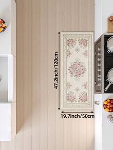 DAJIANG 1 pieza Alfombra de cocina larga con patrón floral europeo, apta para baño, cocina, exterior, interior, pasillo, dormitorio, sala de estar, accesorio de cocina lavable - Multicolor - Ver 14