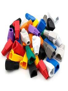 Shockproof Data Cable Protection Soft Plastic 20/50/100pcs RJ45 Ethernet Network Cable Strain Relief Boots Cable Connector Plug Cover Mixed Color For Computer Router Laptop Suitable For CAT6 CAT6E CAT5 CAT5E Gift Celebration - Multicolor - View 11