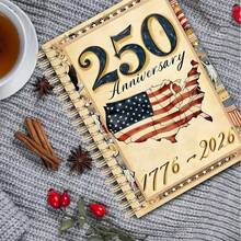 250th Anniversary Of The United States Notebook | A5 Striped Paper, Patriotic Gift, Suitable For Daily, School And Office Use, Fashionable Planner, Patriotic Interest - Notebook - View 6
