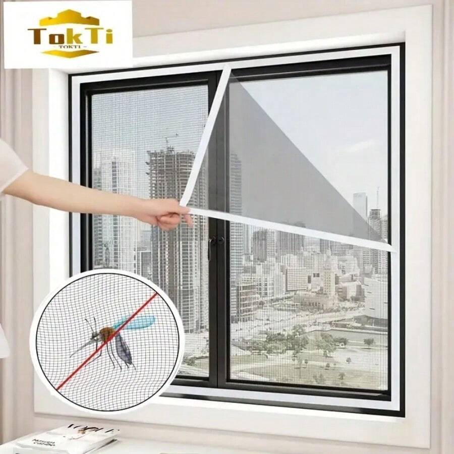 1 tấm lưới chống muỗi mùa hè, tự dính bằng băng keo ma thuật, lưới chống muỗi trong suốt thoáng khí, lưới cửa vô hình mật độ cao, phù hợp với nhiều loại cửa và cửa sổ, không cần khoan, lắp đặt tự dính, có thể tháo rời và giặt được, thích hợp cho mọi mùa.