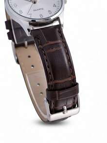 Women's Elegant Minimalist Casual Watch With Small PU Leather Strap - 鏽棕色 - 查看 2