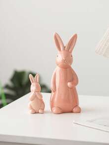 1 chiếc đồ trang trí bằng sứ hình thỏ dễ thương tinh tế, đồ trang trí lễ Phục Sinh và các ngày lễ khác được cá nhân hóa sáng tạo, thích hợp để trang trí bàn làm việc, giá sách, tủ đầu giường, phòng khách, nhà cửa, món quà lễ hội tuyệt vời và vật dụng cần thiết cho gia đình. - 1PC - Xem 7
