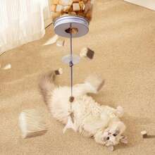 Cat Toys Self-Playing Hanging Feather Bell Retractable Teaser Wand Feeding Toys, Cat Swing Puzzle Feather Toys - View 4
