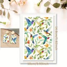 Cute Flower Dragonfly Bird Clay Transfer Paper Making Soft Ceramic Earrings Polymer Clay Water Transfer Paper For Jewelry DIY Craft Supplies - 1Pc - View 31
