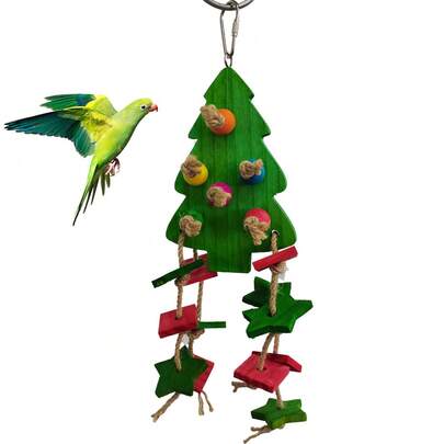 Random Color Star Shaped Chew Toys For Birds, Easter Parrot Toys For Christmas Tree
