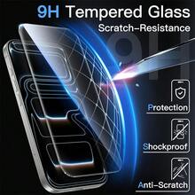 RQVQJ 4Pcs Full Screen Tempered Glass Protector Protect Screen Full Screen Phone Protective Film Compatible With IPhone 17 16 15 14 13 12 11 Pro Max XS X XR 16 15 14 Plus 17 Air Clear Protective Cover Glass Film - Clear - View 4