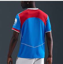 Nike Dri-FIT Men's Breathable Training Football/Soccer Match Short Sleeve Shirt - Blue/White/Red - View 3