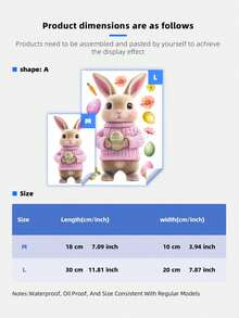 1PC Easter Bunny Window Sticker - Waterproof PVC Wall Sticker, Suitable For Bedrooms, Living Rooms, Porches, And Windows. A Festive Spring Home Decor Gift For Family And Friends. Ideal For Room Decoration, Wall Decoration, Bathroom Decoration, Bedroom Decoration, Living Room Decoration, House Decoration, Home Decor, Living Room Wall Art, And Wallpaper Stickers. - Easter Bunny - View 6