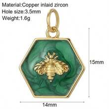 1pc Minimalist Copper Cross & Heart Shaped DIY Jewelry Pendant, Versatile Handmade Accessory - Multicolor - View 12