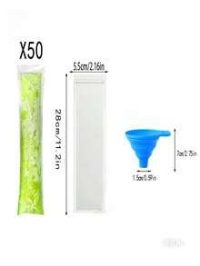 50/100个透明一次性冰棒袋，家用冰棒模具，可密封，耐低温，长款冰淇淋袋，适用于蔬菜/果汁、汽水、水果、果泥、冰淇淋、冷冻食品，可密封保鲜袋，DIY冰淇淋袋和食品包装袋，派对厨房礼品袋，一次性棒棒糖冰袋，碎冰袋，自封透明棒棒糖冰袋 - 彩色 - 查看 17