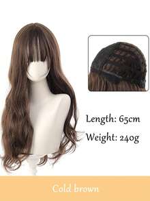 沙金色波浪长刘海合成假发，适合角色扮演、洛丽塔派对等场合，自然耐热。 - 彩色 - 查看 10