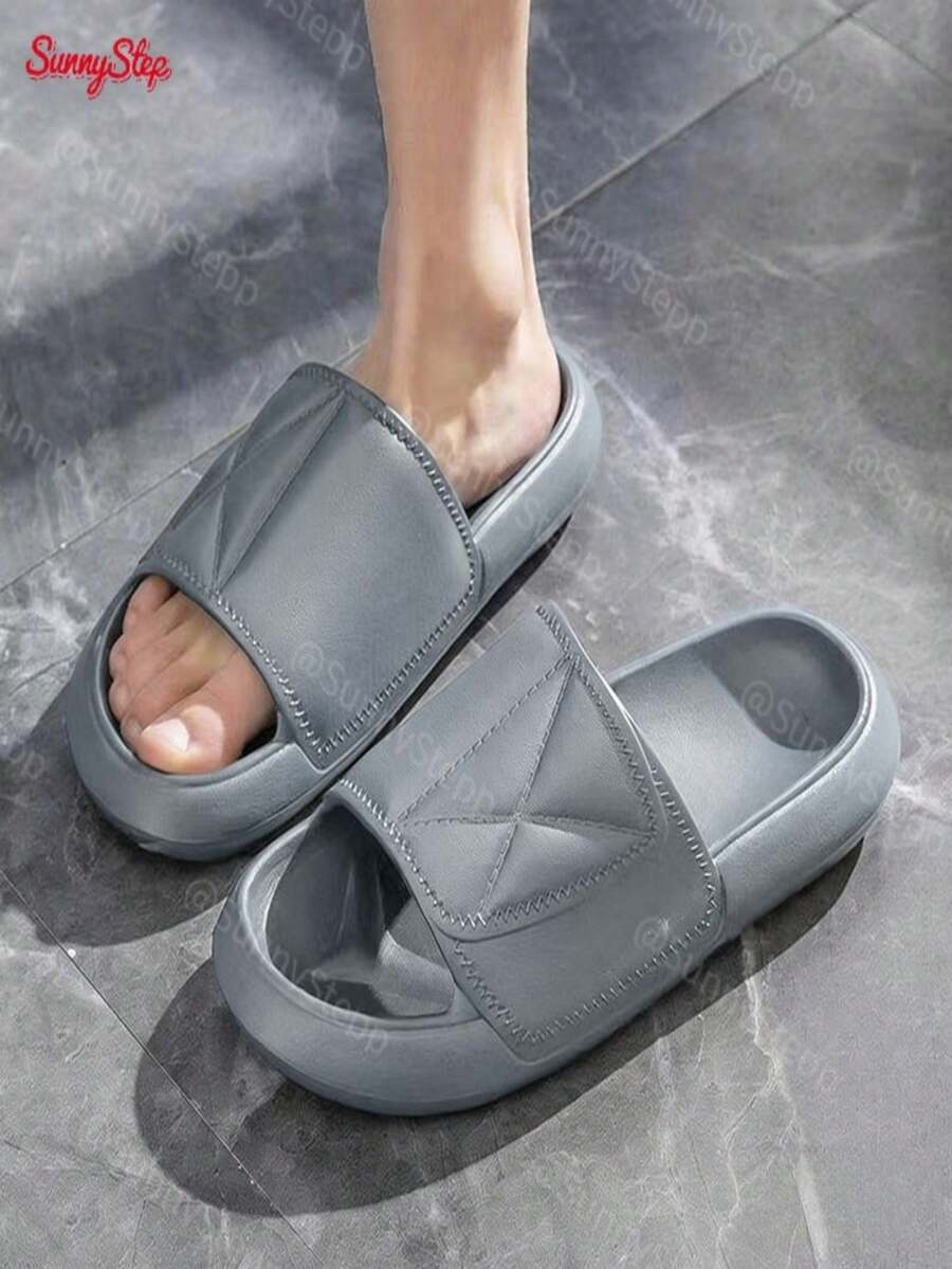 Chanclas Deportivas Hombre 2026 con Amortiguación Antideslizantes Resistentes, Diseño Sport Moderno para Gym Ducha Exterior y Ocio - Gris - Ver 1