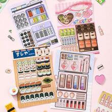 减压风景贴纸，卡通益智DIY手工贴纸书，玩具贴纸套装 - 1 Set - 查看 6