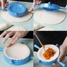 1件/4件套塑料饺子模具，PP手动饺子模具，四合一饺子皮压模、馅饼压模、饺子模具、饺子切割器、包子模具、迷你馅饼模具、饺子成型器、日式锅贴模具，易于使用且经久耐用，家用厨房饺子制作工具，儿童DIY厨房工具，适合家庭/儿童/初学者 - 查看 8