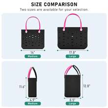 1pc X-Large EVA Rubber Tote Bag/Beach Bag, EVA Women's Fashionable Casual Shopping Bag, EVA Backpack Tote Bag, Washable, Durable, Lightweight Beach Tote Bag, Travel Tote Bag, Women's Picnic Shoulder Bag - Suitable For Beach, Pool, Vacation, Shopping, Camping, And Hiking. - 彩色 - 查看 3