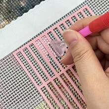 1/5件装钻石画尺 | 钻石画工具 | 适用于方形或圆形钻头的合成宝石点 | 钻石画固定工具配件 | 对齐工具 - 套裝 - 查看 1