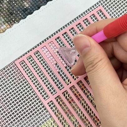 1/5件装钻石画尺 | 钻石画工具 | 适用于方形或圆形钻头的合成宝石点 | 钻石画固定工具配件 | 对齐工具