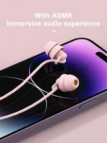 有线入耳式睡眠耳机，硅胶侧睡音乐立体声低音耳机 - 查看 5