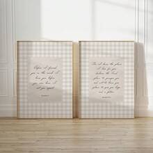 2pcs Jeremiah 1:5 & 29;11 Bible Verse Wall Art Picture Neutral Beige Prints Canvas Paintings Christian Scripture Posters Bundle Faith Wall Decor For Nursery Room, Living Room, Mosque Decor Gift For Her Unframed - Pattern - View 1