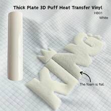 0.4mm Thick 3D Embossed Heat Transfer Vinyl - Suitable For T-Shirts, Hats, Bags, Etc. Can Be Cut With A Cutting Plotter. Not Suitable For Laser Cutting. - X - View 14