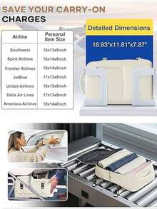 Large Travel Backpack Bag For Women Men,Carry On Backpack,17 Inch Laptop Business Work Waterproof Backpack With Laptop Compartment,Person Item Flight Approved,Mochila De Viaje,Travel Laptop Backpack, Extra Large Backpacks, Flight Approved Daypack, Business Bag,Travel Bagbackpack For Schoolp For Men Women,Back Pack - 米黃色 - 查看 3