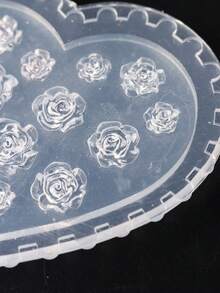 1 khuôn silicon hình cánh hoa hồng mùa xuân, khuôn hoa trà mini dùng cho móng tay gel, dụng cụ dập móng tái sử dụng cho tiệm nail DIY - Trong sáng - Xem 6