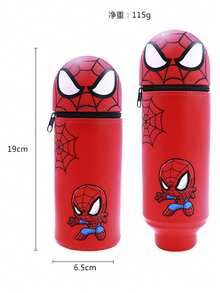 Stitch Silicone Pencil Case - 2-In-1 Telescopic Pen Pouch & Stand Up Pencil Holder, Cute Cartoon Stationery For School & Office - Blue/Multicolor - View 8