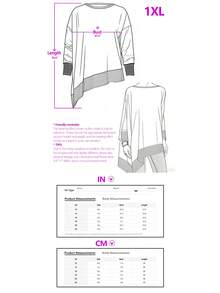 大码女式圆领纯色长款不对称下摆衬衫，简约优雅，适合外出和居家穿着。女士夏季服装，商务休闲黑色春季款 - 黑色 - 查看 10
