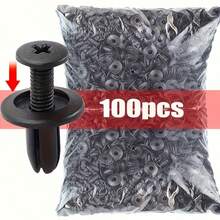 50/100pcs General Motors Fastening Clip Kit - Door Fender Rivet Fixing Clips For Interior Panels, Bumpers, Grilles, And Trunk Liners - General Motors Replacement Push-Up Rivets - Easy-To-Install Body Clip Combination Kit - A - View 6