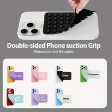 Double-Sided Silicone Suction Cup Phone Case Stand - Anti-Slip, Hands-Free Accessory, Compatible With Multiple Phone Case Models - Perfect For Selfies And Video Shooting - An Excellent Gift. - 1 chiếc màu trắng - Xem 4