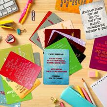 50张/套圣经经文卡片，迷你经文卡片，励志卡片，鼓励卡片，圣诞礼物祈祷卡片，男女基督教励志卡片，鼓励礼物。 - 彩色 - 查看 6