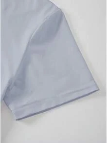 Plus Size-SALTY SOUL Women's Spring/Summer New Coconut Tree & Sunshine Print Casual Round Neck Short Sleeve T-Shirt, Fashion Versatile, Essential Daily & Vacation Wear. Vacation Printed T-Shirt For Women-1XL-5XL - 淺灰色 - 查看 3