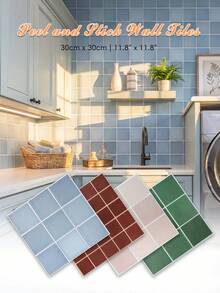 1/10/20 miếng dán tường hình vuông tự dính, tấm ốp tường PVC 3D, decal trang trí tường, trang trí tường phòng khách, ốp tường bếp, phong cách hiện đại phổ biến, trang trí nội thất. - A - Xem 1