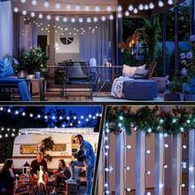 20/50/100 LED Solar Hanging Bubble Ball Lights, 8 Modes, Waterproof Outdoor Decor Lights For Garden, Lawn, Party, Wedding And Holiday Atmosphere - white light - View 5