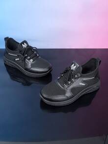 女士套脚运动鞋，时尚款式，塑形，防滑，轻便透气网面，休闲跑步鞋，春秋季款 - 白色 - 查看 3