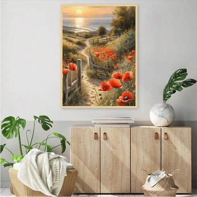 2024 New Diamond Painting "Wealth And Prosperity" Entryway Decor, High-End Feng Shui Money Tree Handmade Rhinestone Embroidery With Frame