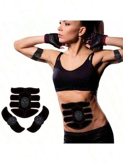 AXH. 3-In-1 Abdominal Muscle Stimulator, Muscle Shaping Device, Portable Muscle Trainer, Smart Wireless Fitness Equipment, Suitable For Men And Women To Exercise Abdomen/Arms/Legs, Home And Office Workout