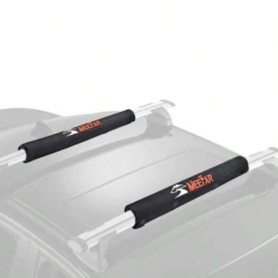 2026NEWUniversal Car Soft Roof Rack Pads Luggage Carrier System For Kayak Surfboard SUP Canoe Include 2 Heavy Duty Tie Down Straps 2 Tie Down Rope 2 Quick Loop Strap Use With Cross Bar