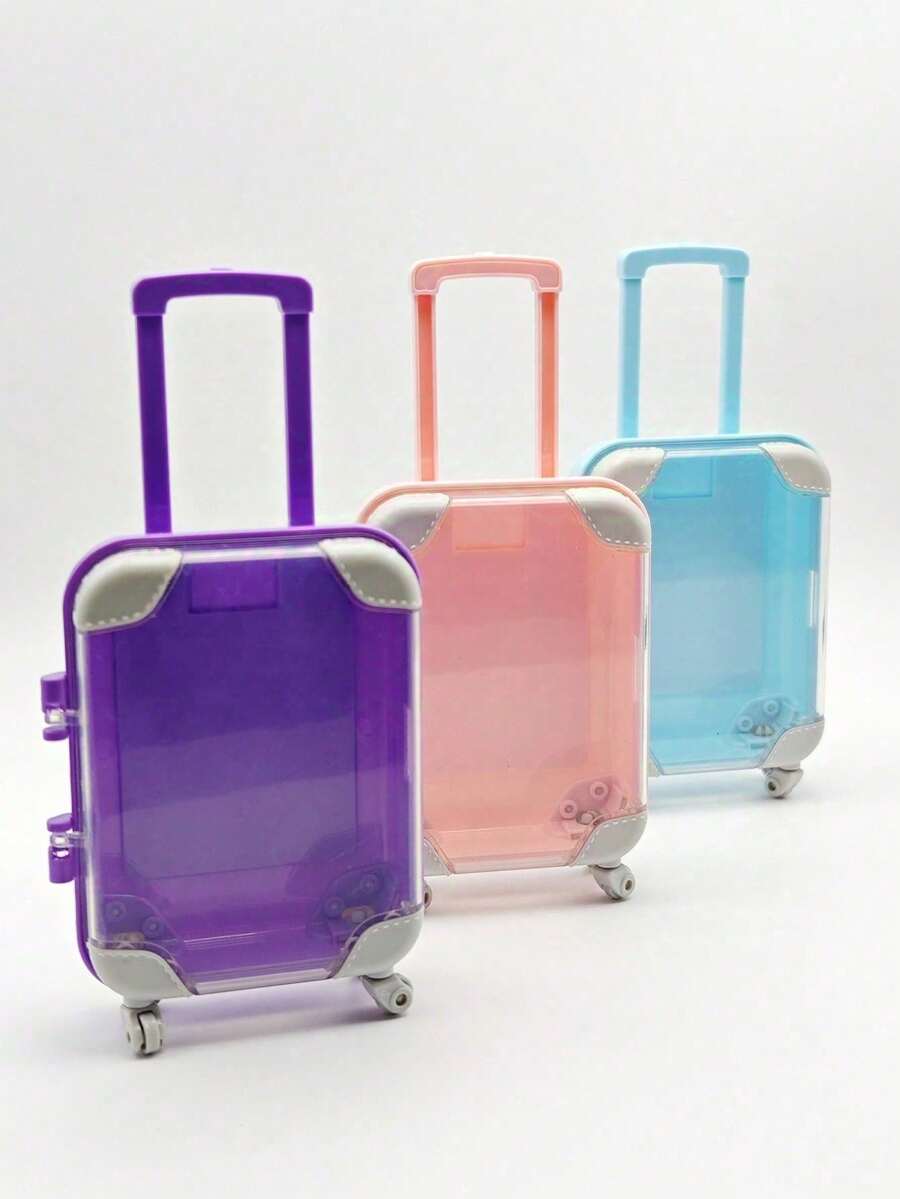 1pc Mini Suitcase - Durable Colorful ABS Trolley Case, Suitable For Teenagers And Storage Use - Dollhouse - Perfect For Travel, Party And Small Item Organization. (Multiple Colors Available) - A - View 1