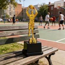 Trofeo de Básquetbol de Plástico Ligero para Niños, Ideal para Torneos Infantiles y Regalos Deportivos(25pcs) - Dorado - Ver 7