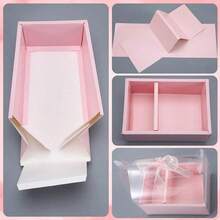 5pcs Transparent Flower Cake Boxes, Can Be Reused,Fits 4-Inch Cakes, Clear Gift Packaging Boxes, Bouquet Style Dessert Display Boxes, Suitable For Birthday, Wedding And Holiday - View 6