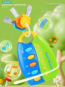 1pc Simulation Car Key Music Toy, Early Educational Toy Suitable For Toddler Boys And Girls - Multicolor - View 4