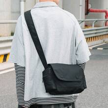 1 pieza Bolso de hombro unisex de moda, bolso cruzado tipo mensajero con solapa de estilo coreano casual y versátil, minimalista - Multicolor - Ver 2