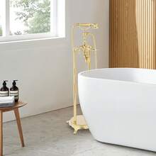 LOYALHEARTDY Freestanding Bathtub Faucet, Floor-Mounted Tub Filler, Bathtub Faucet - A - View 3