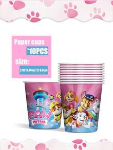 Paw Patrol 汪汪隊主題生日派對裝飾套組，一站式派對用品組合，包含橫幅、桌布與拍照道具的完整派對用品，適合生日慶祝與各種節日派對 - 彩色 - 查看 26