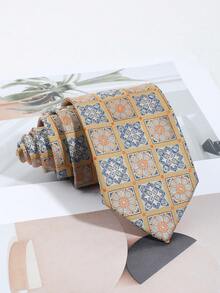 1 st herrslips med rutigt paisleymönster, lämplig för daglig pendling, affärer och fester - Multifärgad - Visa 11