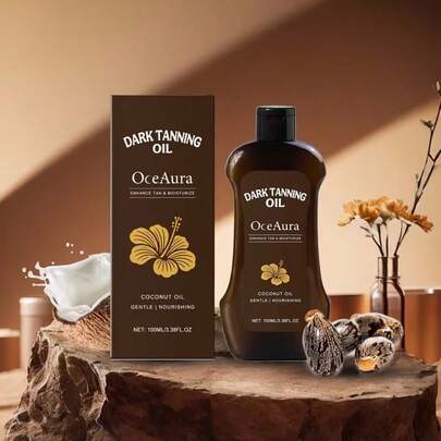 深色美黑椰子油，无需日光，即可打造迷人肤色。质地轻盈，可用于面部、身体和腿部，无需日光即可轻松获得理想的古铜色效果。